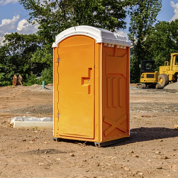 how often are the porta potties cleaned and serviced during a rental period in Texas County